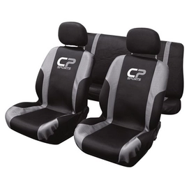 Stoelhoesset Carpoint CP Sports Zilver Grijs Airbag (9-delig)