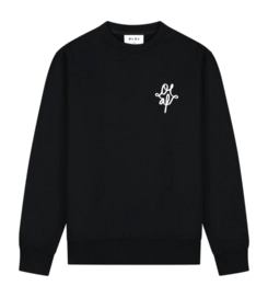 Crewneck Olaf Hussein Monogram Graphic Herren Black