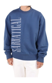 Crewneck Sabbatical Vintage Unisex Logo Night Blue White