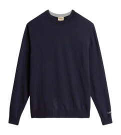 Crewneck Woolrich Men Lambswool Crewneck Melton Blue