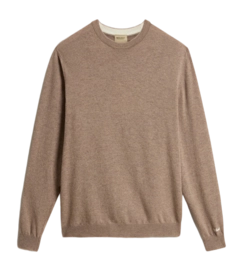 Crewneck Woolrich Men Lambswool Crewneck Mocha Meringue