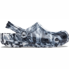 Sandale Crocs Classic Marbled Clog White Black Unisex-Schuhgröße 37 - 38