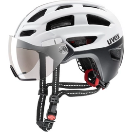 Fietshelm Uvex Finale Visor Black White Mat
