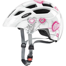 Fietshelm Uvex Finale Junior Led Heart White Pink