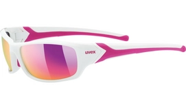 Zonnebril Uvex Sportstyle 211 White Pink Mirror Pink