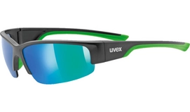 Zonnebril Uvex Sportstyle 215 Black Mat Green Mirror Green