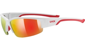Zonnebril Uvex Sportstyle 215 White Mat Red Mirror Red