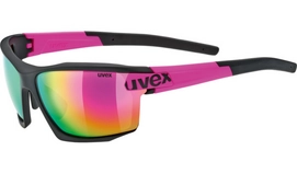 Zonnebril Uvex Sportstyle 113 Black Mat Pink Mirror Pink