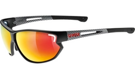 Zonnebril Uvex Sportstyle 810 Black Mat Carbon Mirror Red