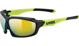 Zonnebril Uvex Sportstyle 710 Black Mat Yellow Mirror Yellow