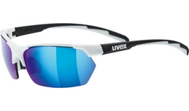 Zonnebril Uvex Sportstyle 114 White Black Mat Mirror Blue