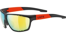 Zonnebril Uvex Sportstyle 706 Black Mat Orange Mirror Orange