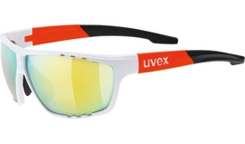 Zonnebril Uvex Sportstyle 706 White Mat Orange Mirror Orange