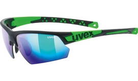 Zonnebril Uvex Sportstyle 224 Black Mat Green Mirror Green