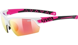 Zonnebril Uvex Sportstyle 224 White Pink Mirror Pink