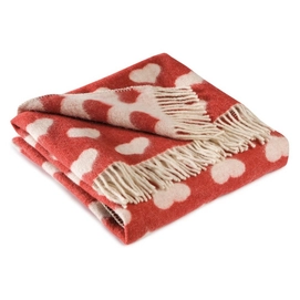 Plaid Damai Hearts Rot Wolle