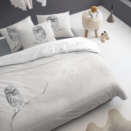 Dekbedovertrek Damai Hiboux Grey Percal