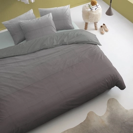 Bettwäsche Damai Netting Grau Mako-Satin