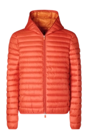 Jas Save The Duck Men Duffy Hooded Jacket Maple Orange-XL