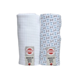 Multidoek Lodger Swaddler Hydrofiel Scandi Print Silvercreek White (2-delig)