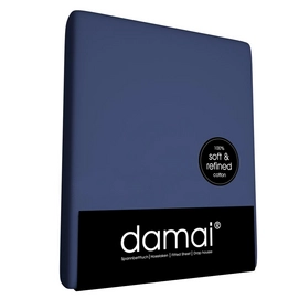 Drap-housse Damai Bleu foncé Coton-70 x 200 cm