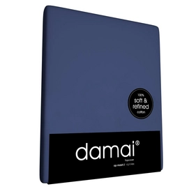 Drap-housse Surmatelas Damai 12 cm Bleu Foncé (Coton)-70 x 190 cm