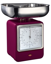 Küchenwaage Mit Uhr Wesco Retro Lila