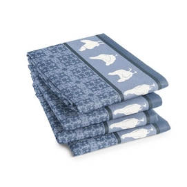 Theedoeken DDDDD Chicken Blue (set van 6)