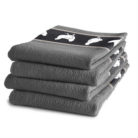 Essuie-Main DDDDD Chicken Gris (Lot de 6)