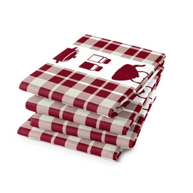 Serviette de Thé DDDDD Kitchen Rouge (6 unités)