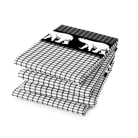 Essuie-Main DDDDD Polar Noir (Lot de 6)
