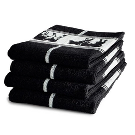 Kitchen Towel DDDDD Bont Black White (Set of 6)