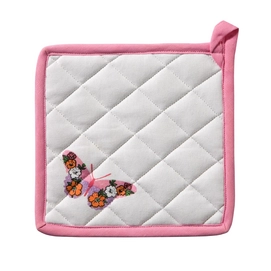 Pannenlappen DDDDD Butterfly White (set van 6)