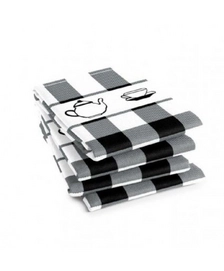 Essuie-Main DDDDD Tearoom Noir (Lot de 6)