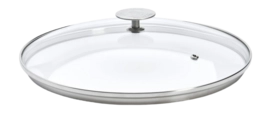 DE BUYER Glass Lid with Bakelite/Stainless steel Knob 28cm - 4112.28
