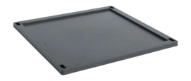 Deksel HAY Colour Crate Lid Plastic Large Square Charcoal