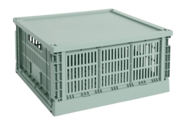 2---hay-colour-crate-lid-plastic-large-square-sage-green-82282