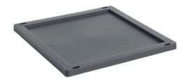 Deksel HAY Colour Crate Lid Plastic Medium Square / Cube Charcoal