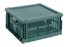 hay-colour-crate-lid-plastic-medium-squarecube-dark-green-82341