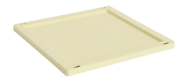 Deksel HAY Colour Crate Lid Plastic Medium Square / Cube Light Yellow