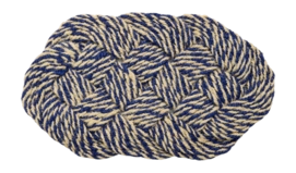 Deurmat HAY Coco Door Mat Swirl Blue And Off-White (40 x 80 cm)