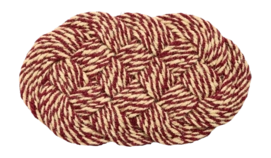 Deurmat HAY Coco Door Mat Swirl Bordeaux And Off-White (40 x 80 cm)