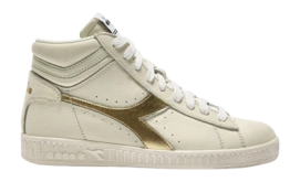 Diadora Women Game L High Waxed Metal White/Gold