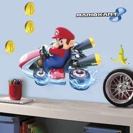 Muursticker Mario Kart 8 Mario