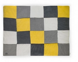 Boxkleed Jollein Block Yellow/Grey