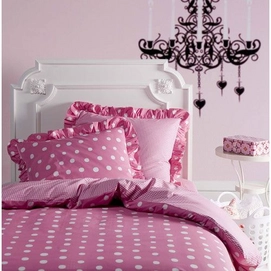 Dekbedovertrek Damai Dotty Spotty Roze Percal