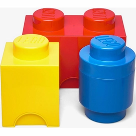 Opbergbox LEGO Brick Set Multi Color (3-Delig)
