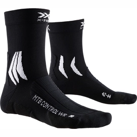 Cycling Socks X-Socks MTB Control WR Black White-Shoe Size 8 - 9.5