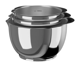 Mengkommen Rosti Margrethe Steel (Set van 3)