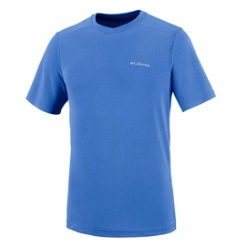 T-Shirt Columbia Sun Ridge Novelty Short Sleeve V-Neck Stormy Blau Herren